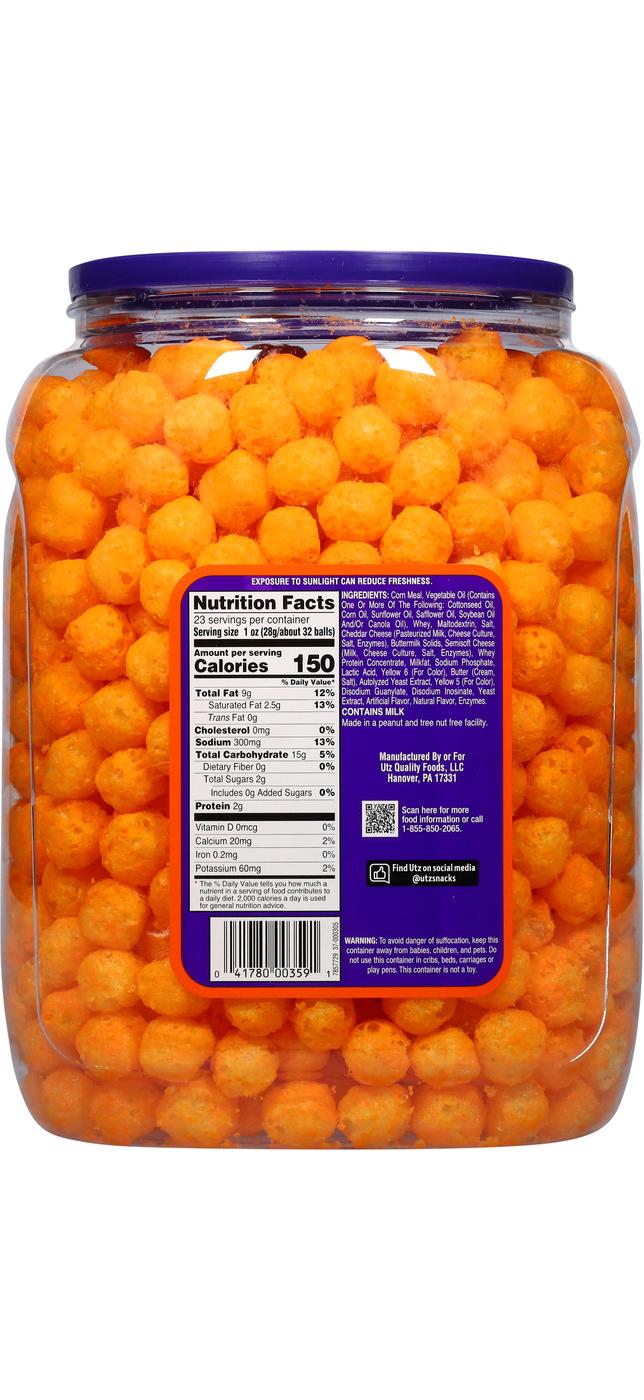 Utz Cheeseballs Barrel; image 3 of 4