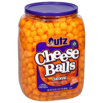 Utz Cheeseballs Barrel, 23 oz