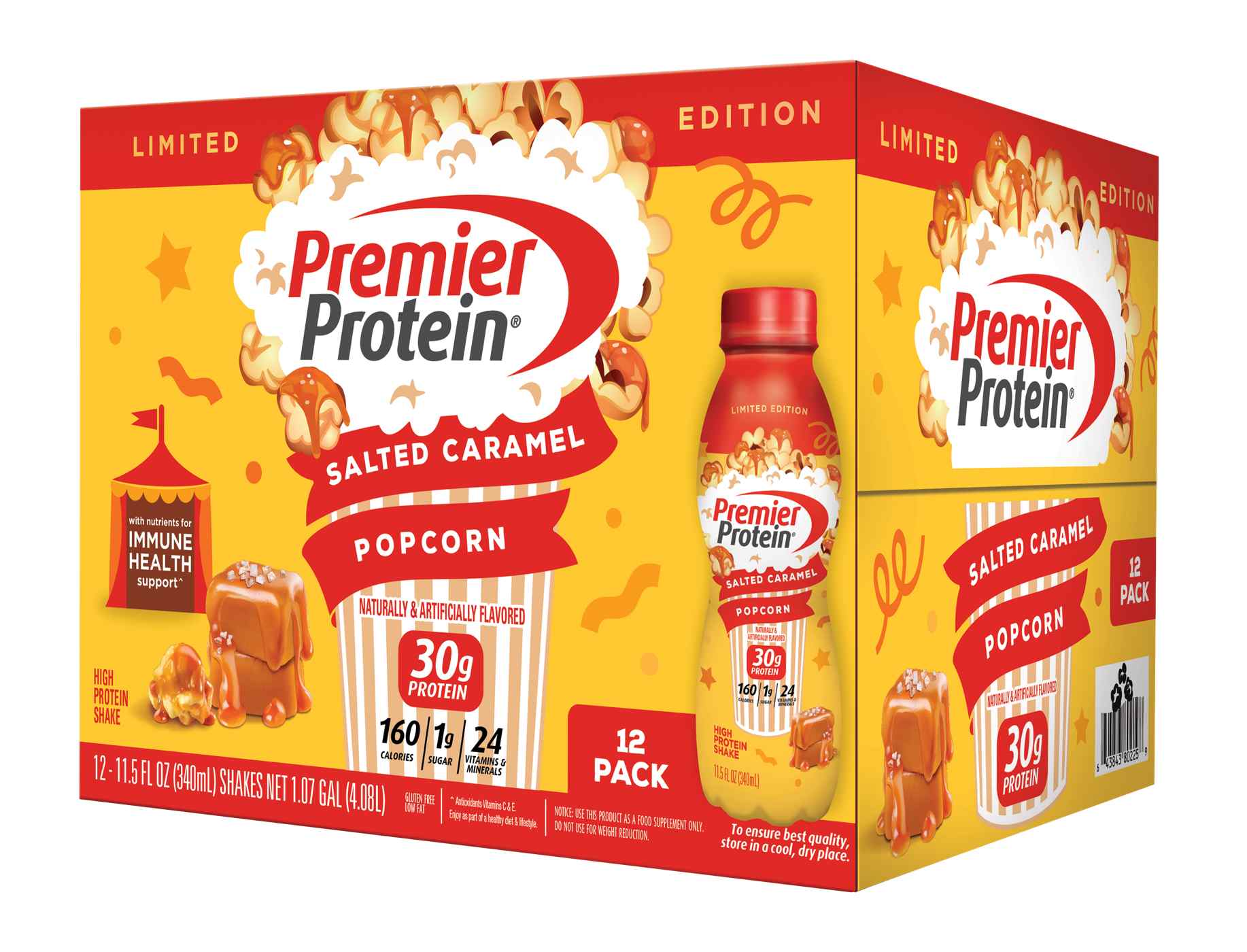 Premier Protein Limited Edition Salted Caramel Popcorn 30g Protein Shake; image 3 of 3