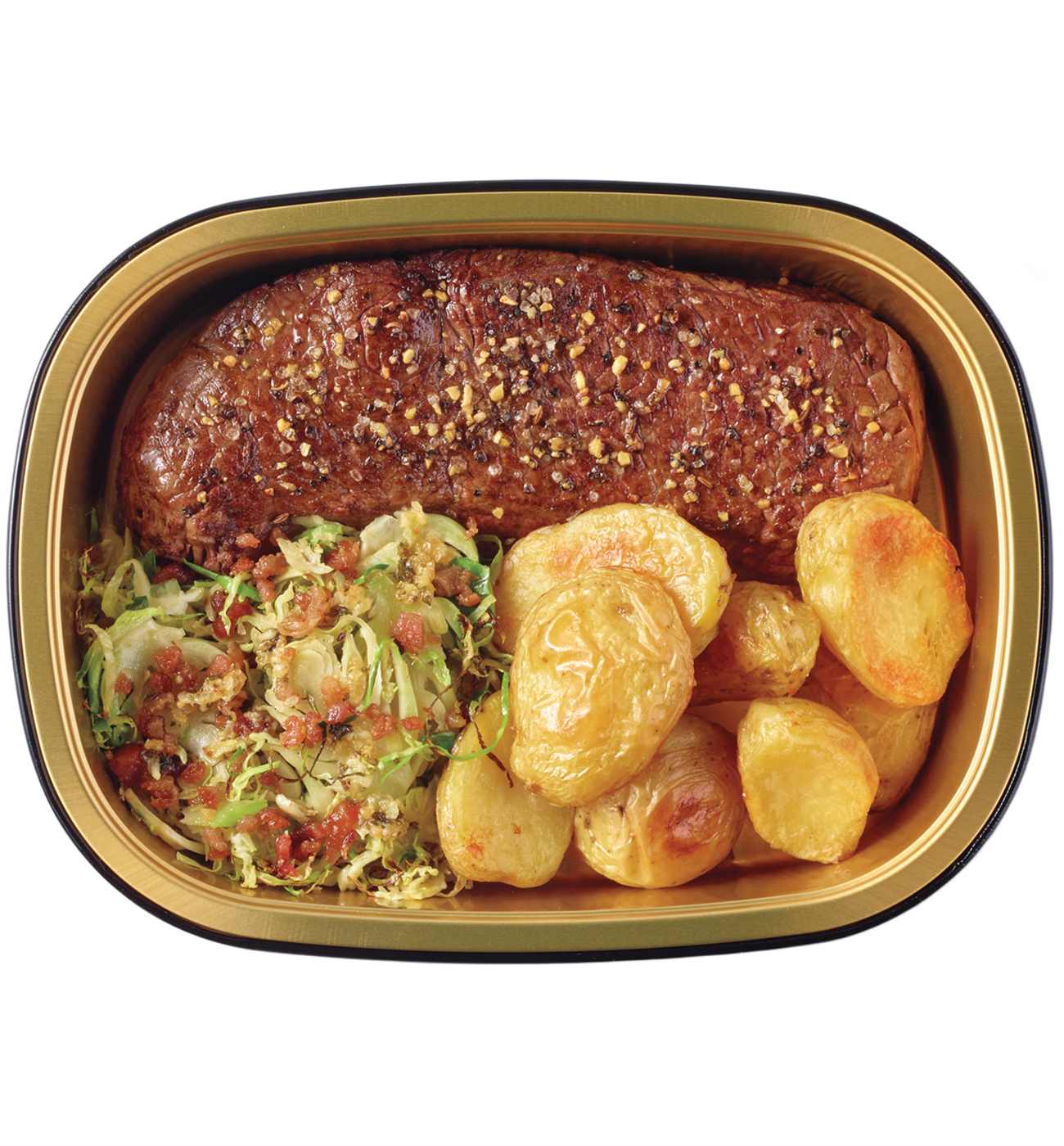 Meal Simple by H-E-B Beef Petite Sirloin Steak, Brussels Sprouts & Skin-on Potato Halves; image 1 of 4