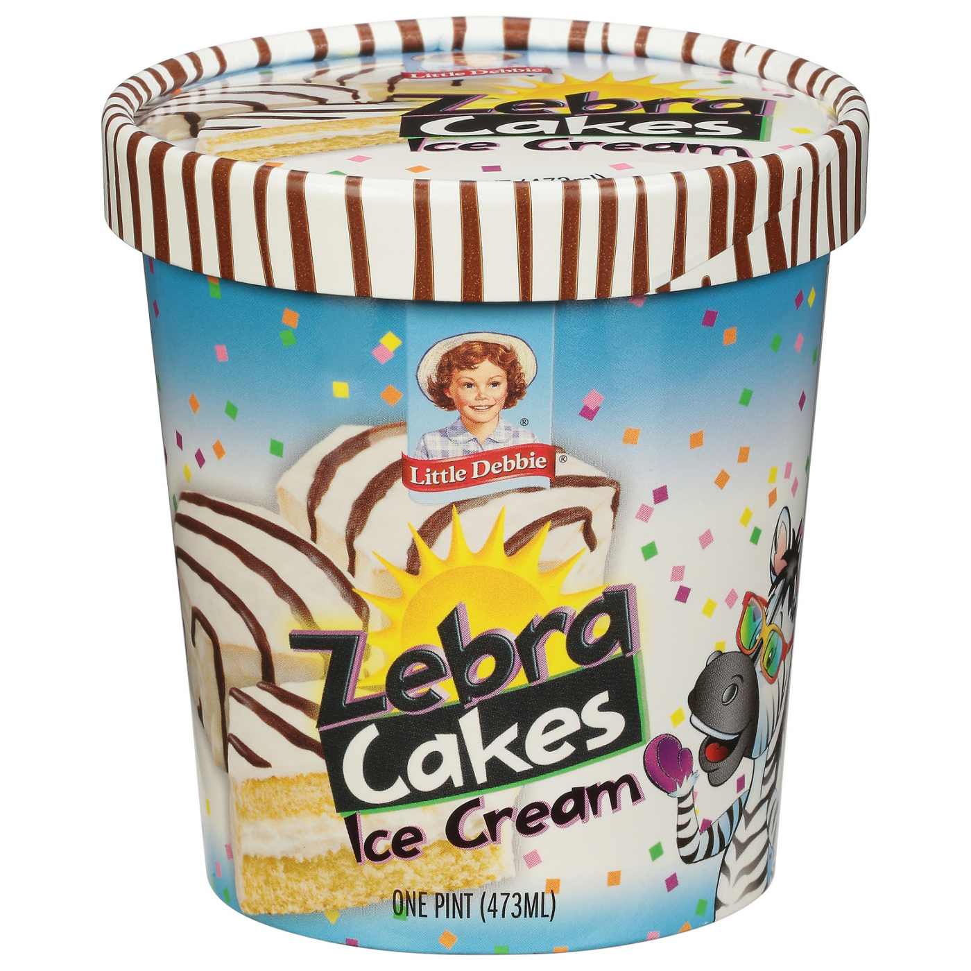 Little Debbie Zebra Cake Ice Cream; image 1 of 3