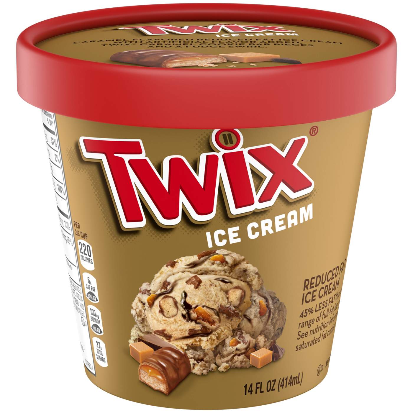 Twix Caramel Fudge Swirl Ice Cream; image 1 of 5