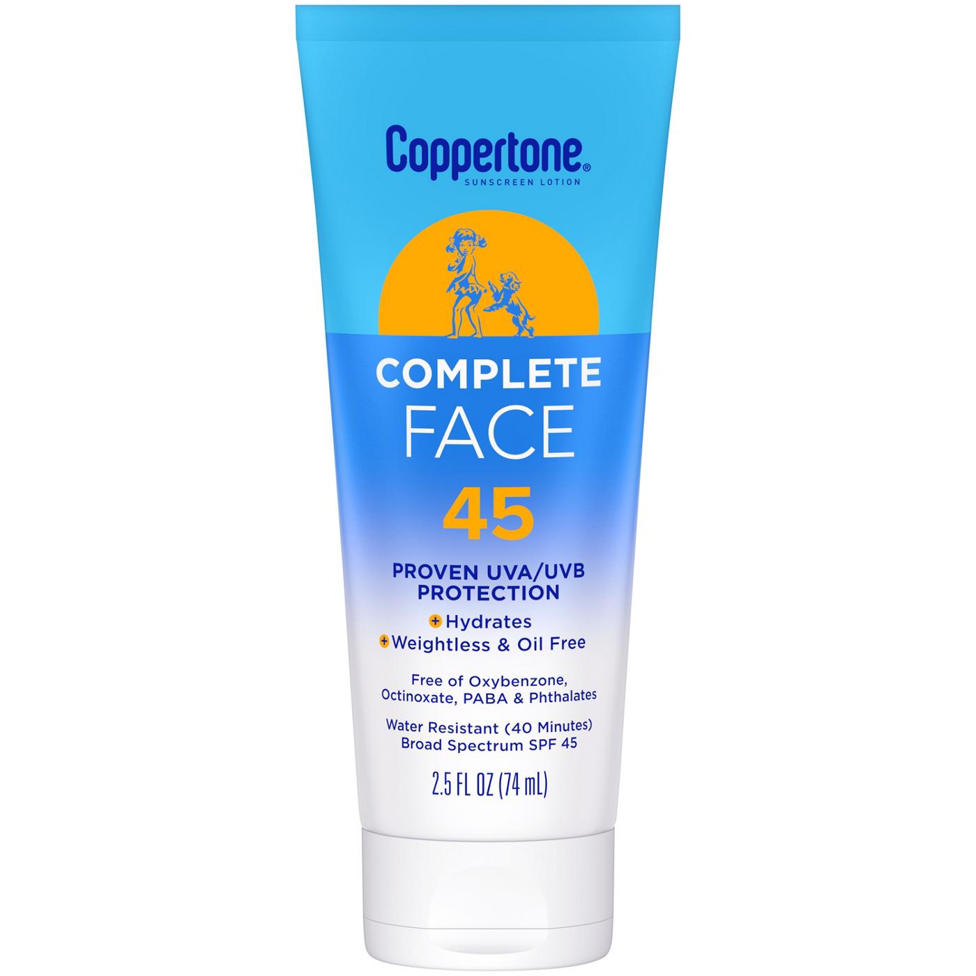 Coppertone Complete Face Sunscreen SPF 45; image 1 of 3