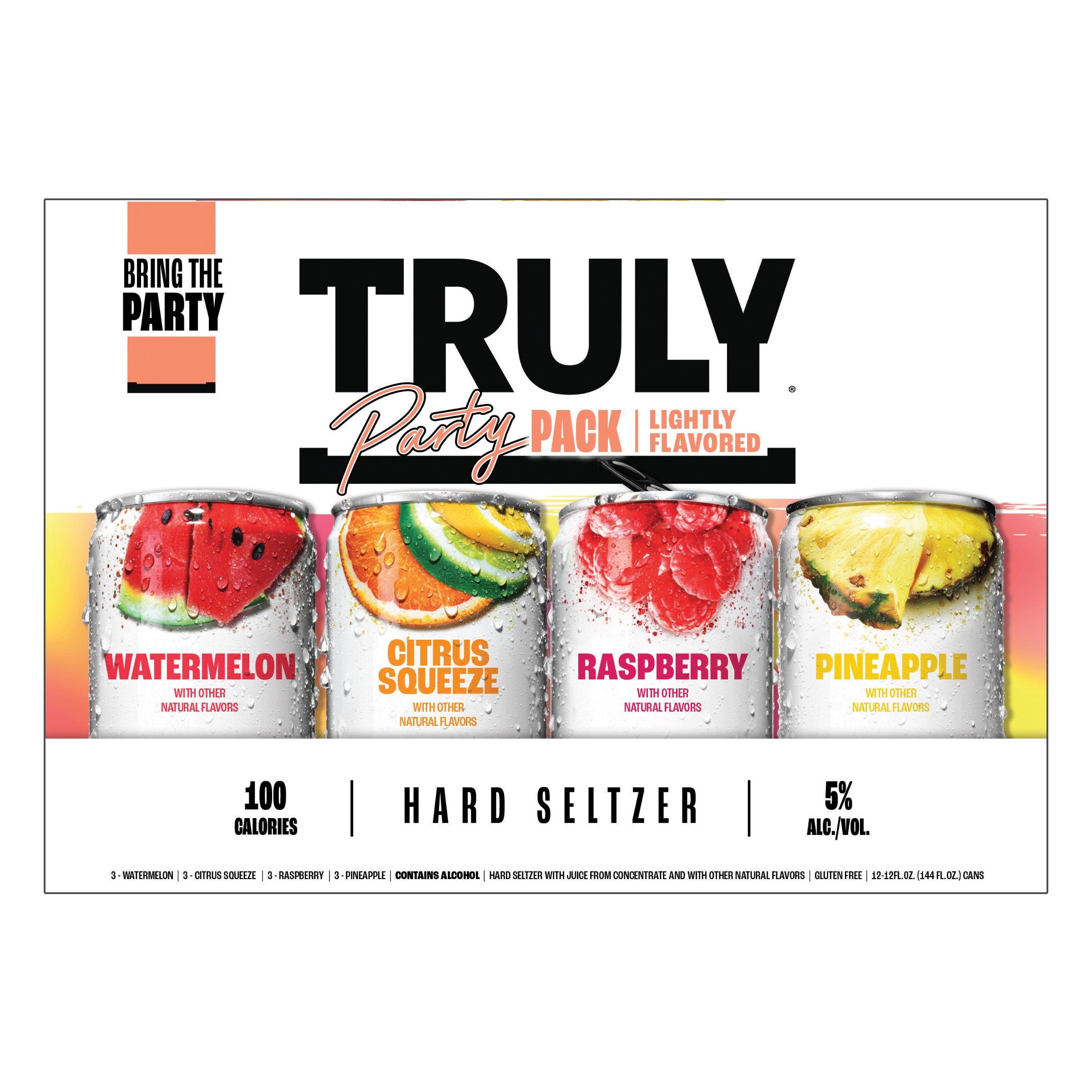 Truly Party Pack Variety Hard Seltzer 12 pk Cans - Shop Malt beverages ...