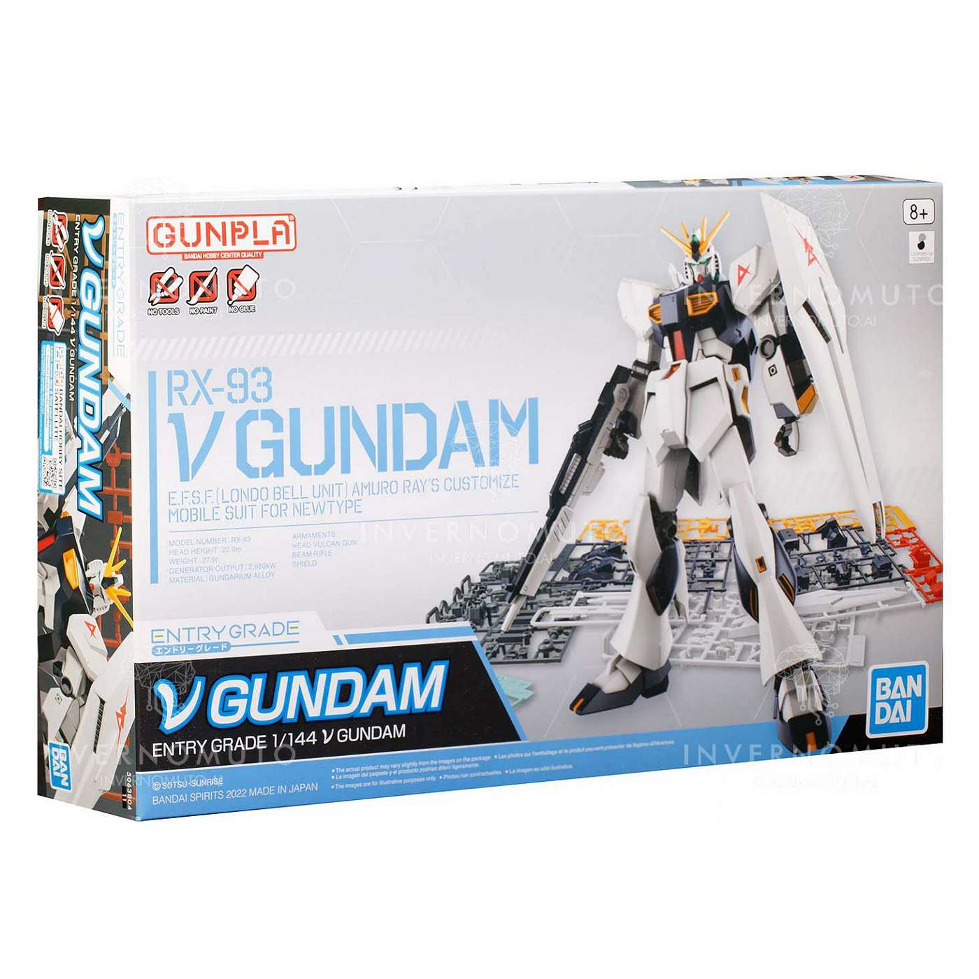 Bandi Entry Grade Mobile Suit Gundam RX-93 Gundam 1/144 Model Kt; image 1 of 3