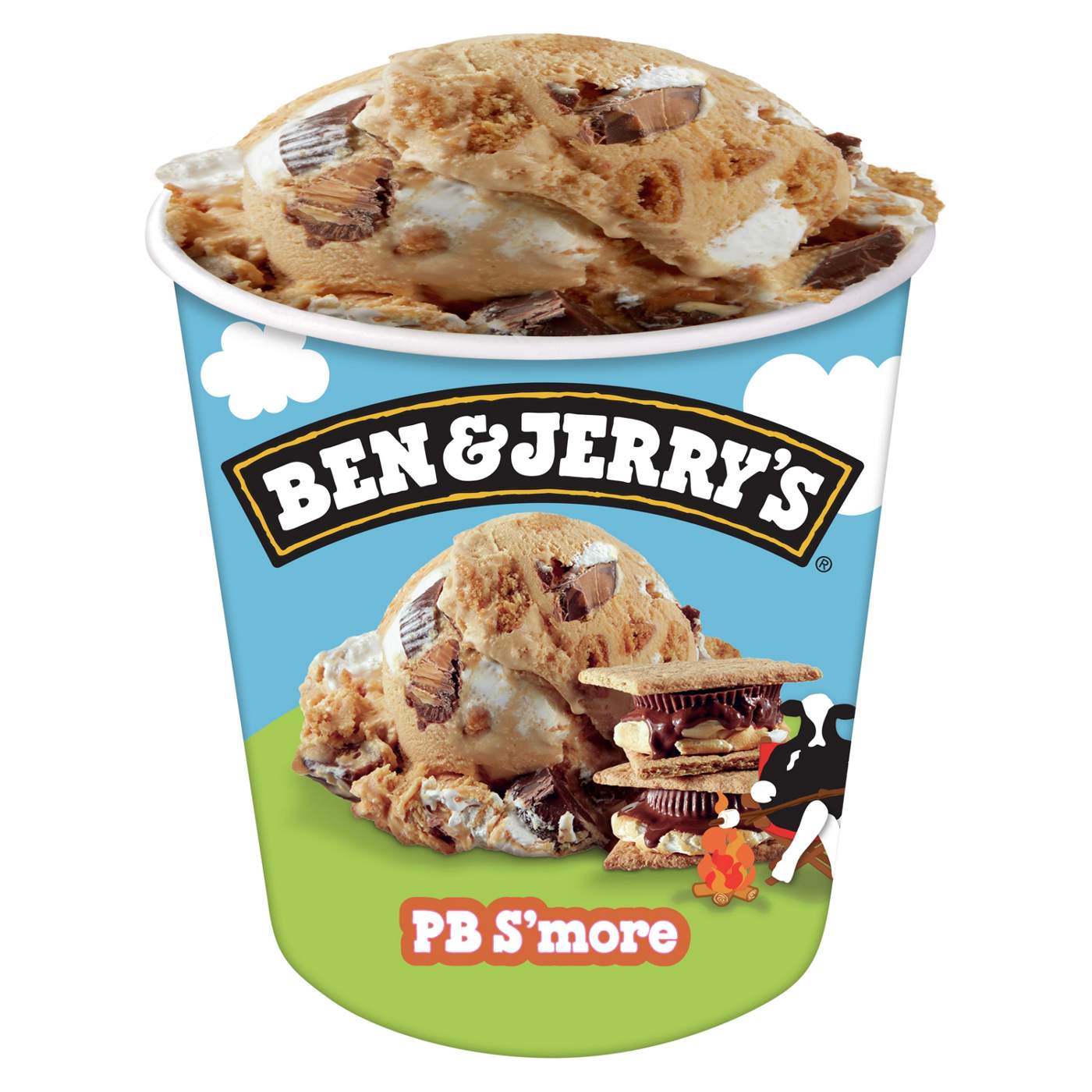 Ben & Jerry's Peanut Butter S'mores Ice Cream; image 4 of 5