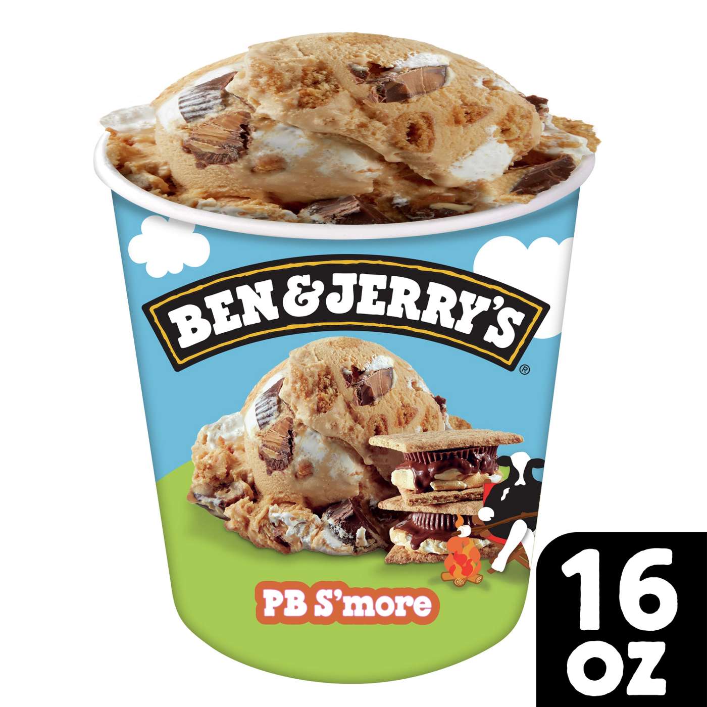 Ben & Jerry's Peanut Butter S'mores Ice Cream; image 5 of 5