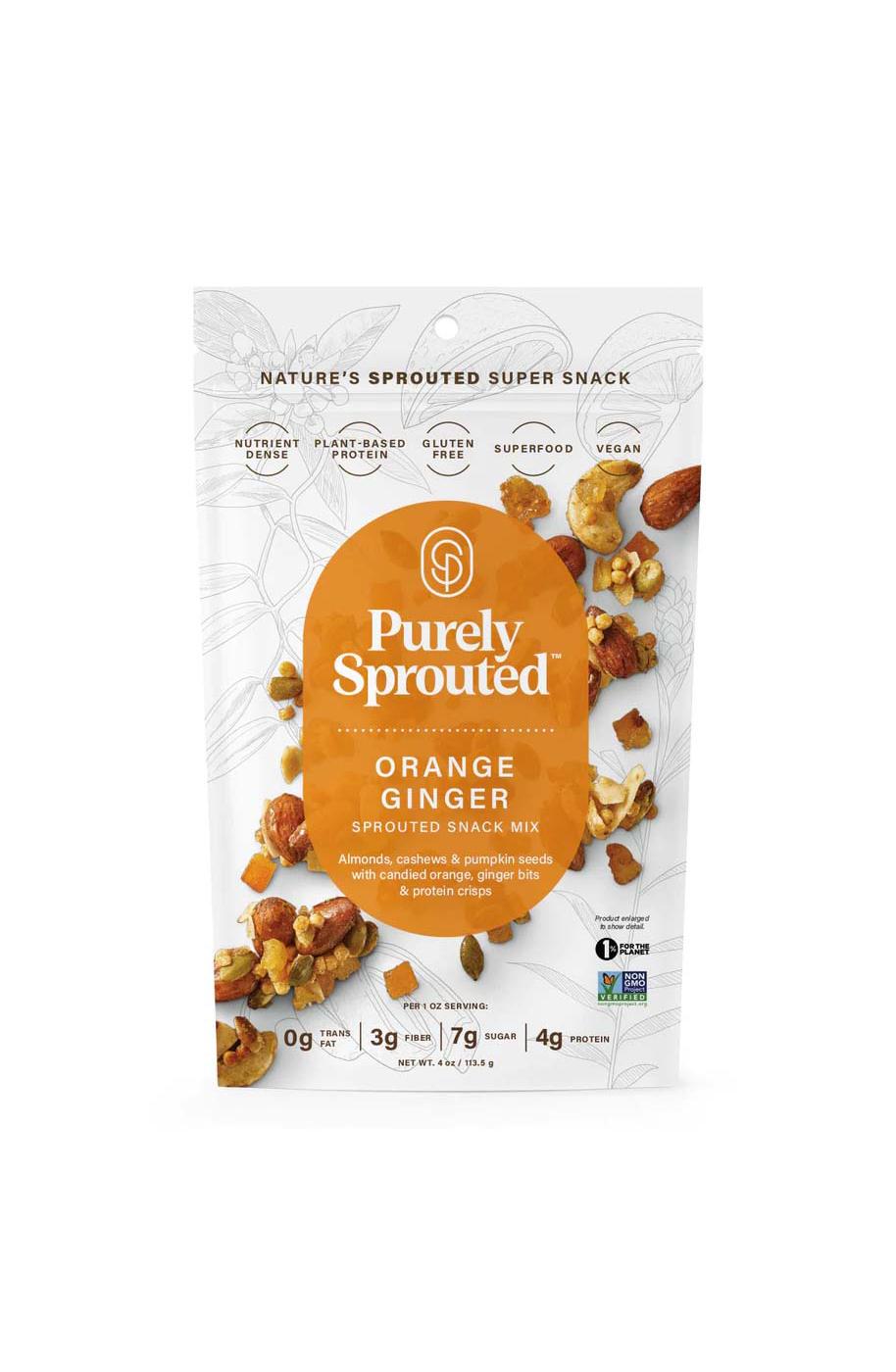 Purely Sprouted Orange Ginger Sprouted Snack Mix; image 1 of 2