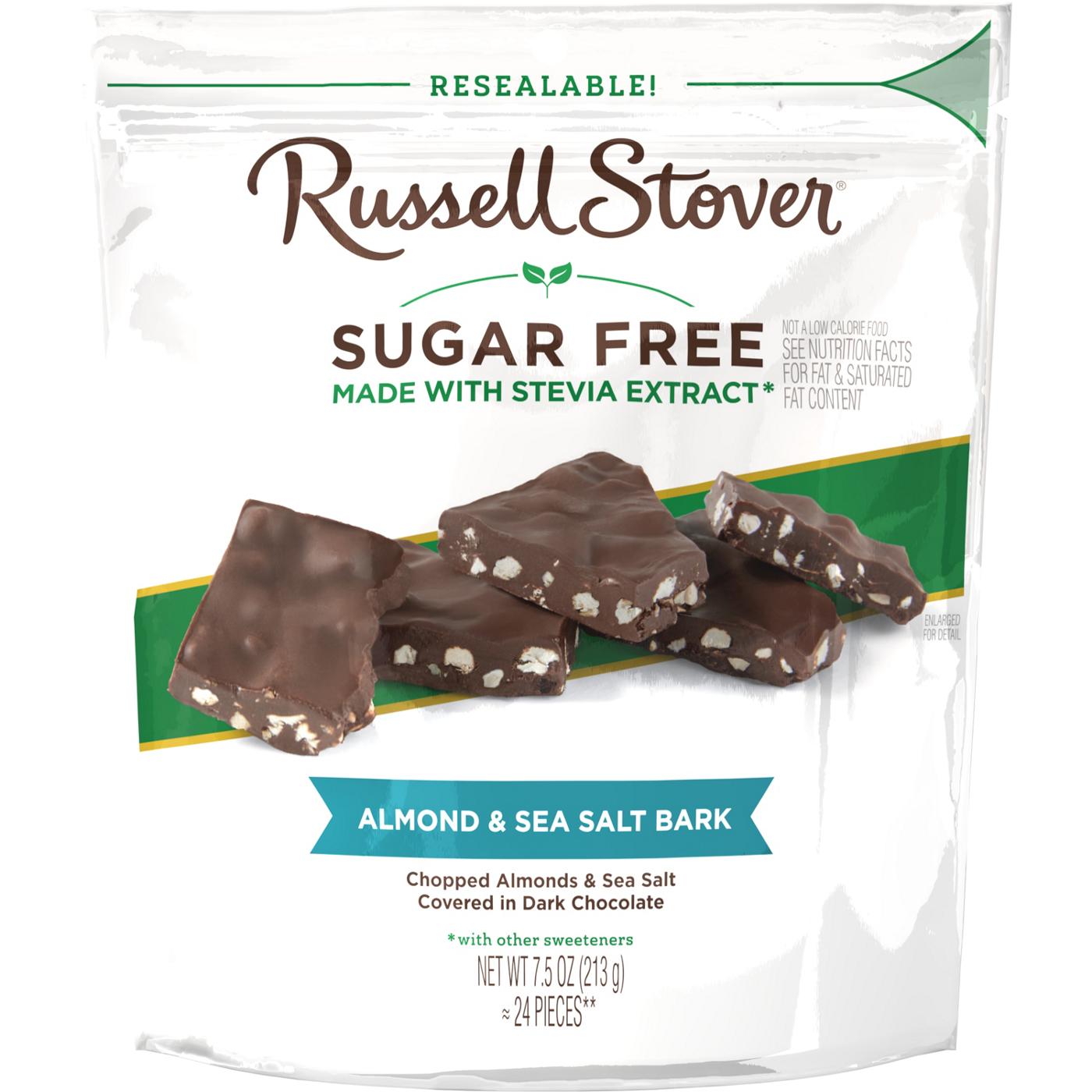 Russell Stover Sugar Free Almond & Sea Salt Dark Chocolate Bark; image 1 of 2