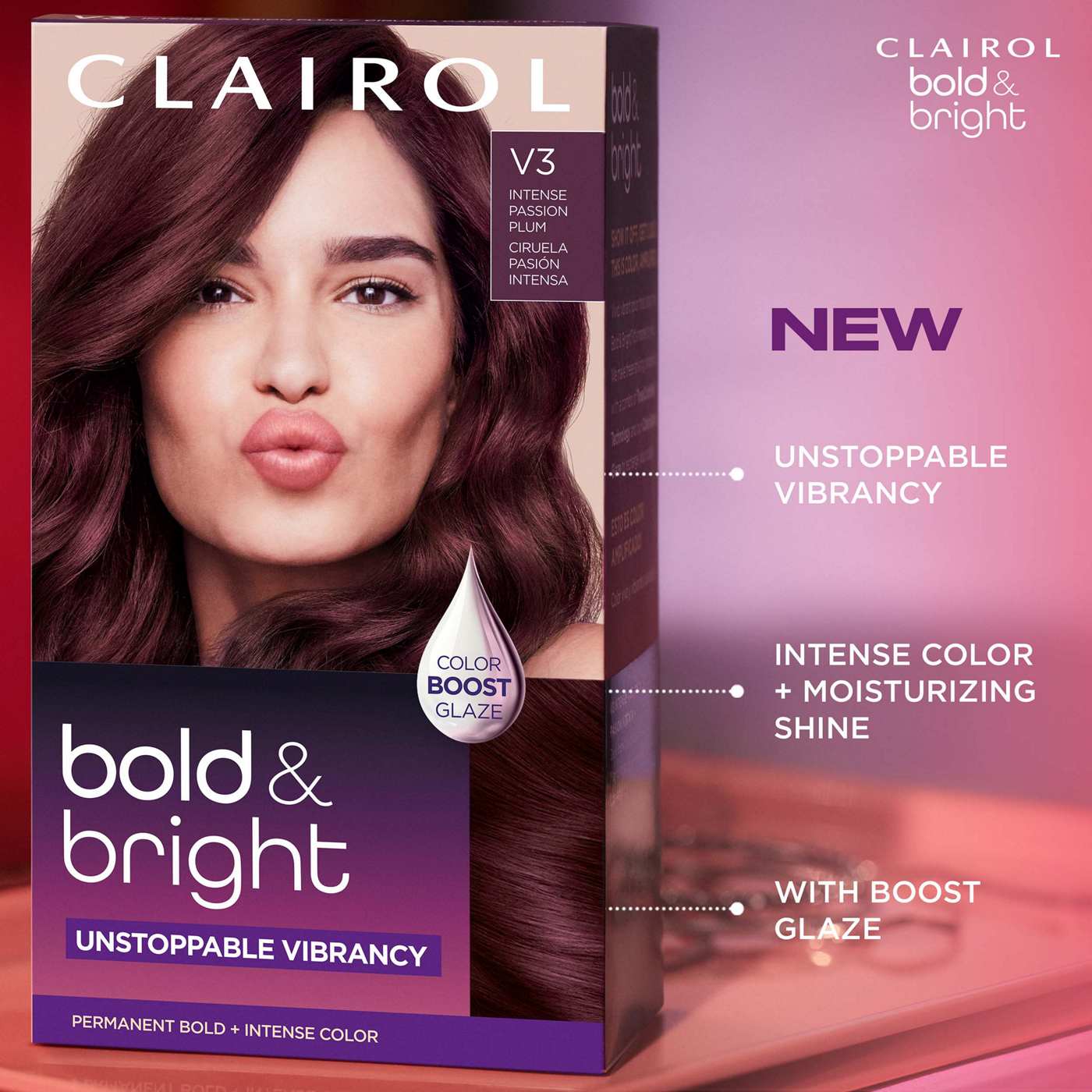 Clairol Bold & Bright Permanent Hair Color - V3 Intense Passion Plum; image 5 of 7