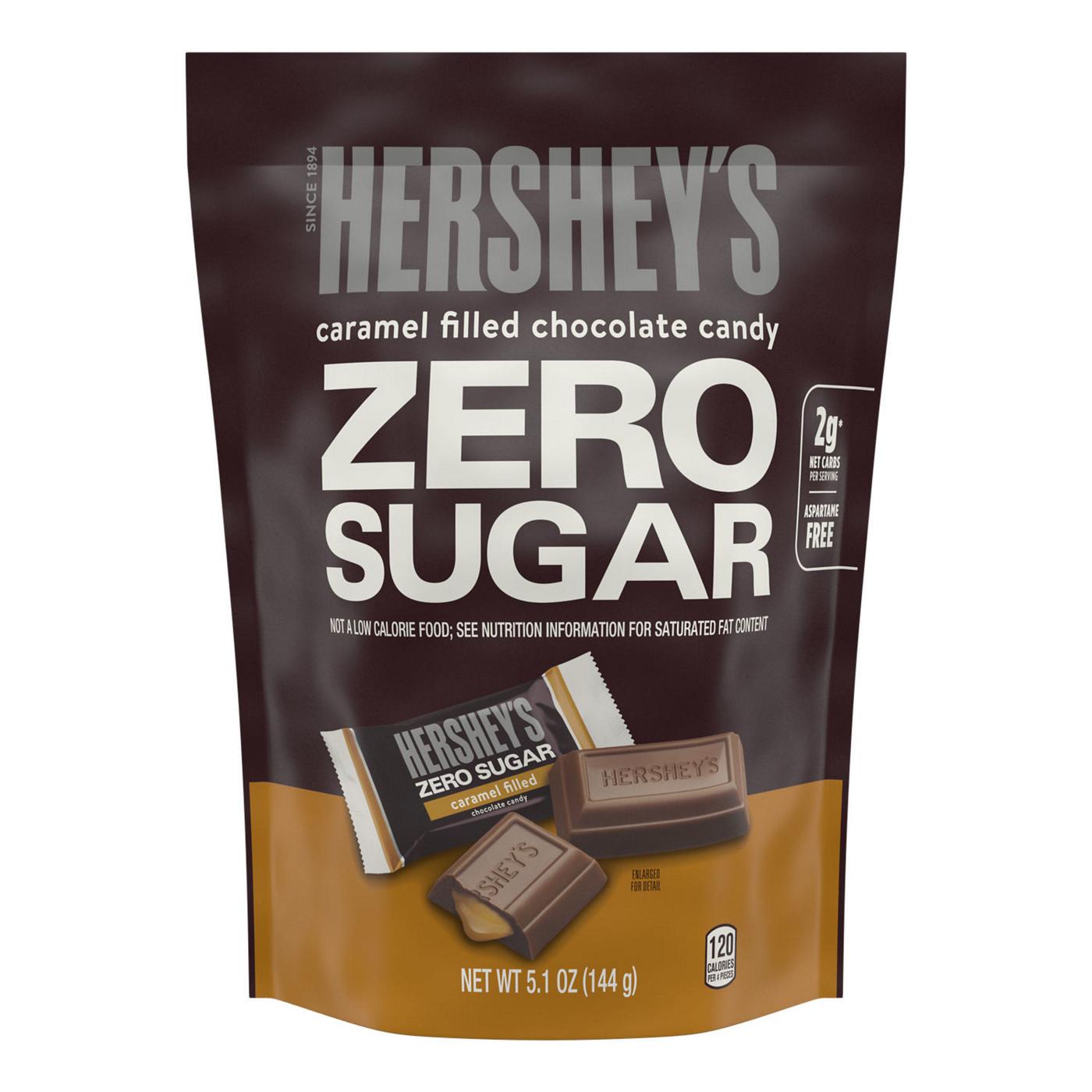 Hershey's Zero Sugar Caramel Filled Chocolate Candy; image 1 of 3