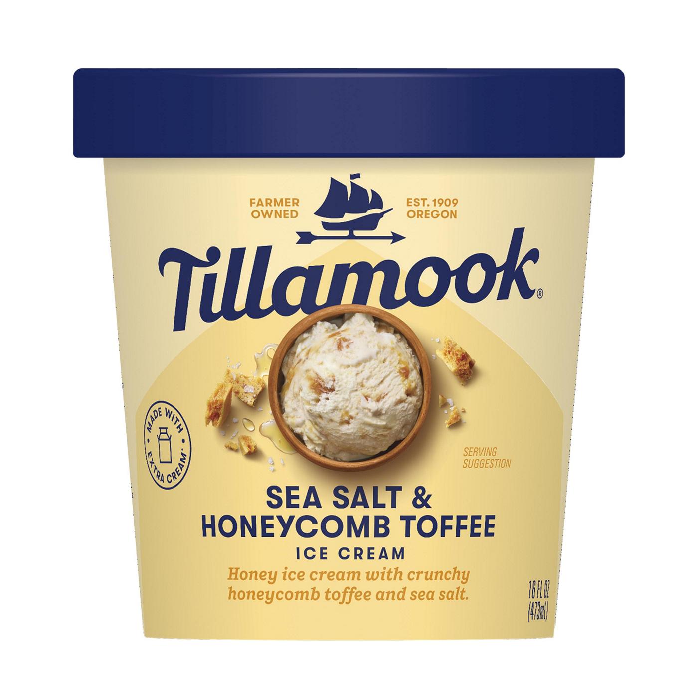 Tillamook Sea Salt & Honeycomb Toffee Ice Cream; image 1 of 2
