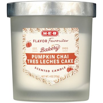 H-E-B Flavor Favorites Bakery Pumpkin Chai Tres Leches Cake Scented Candle