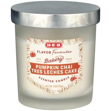 H-E-B Flavor Favorites Bakery Pumpkin Chai Tres Leches Cake Scented Candle