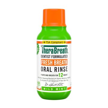 TheraBreath Travel Size Fresh Breath Oral Rinse - Mild Mint, 3 oz