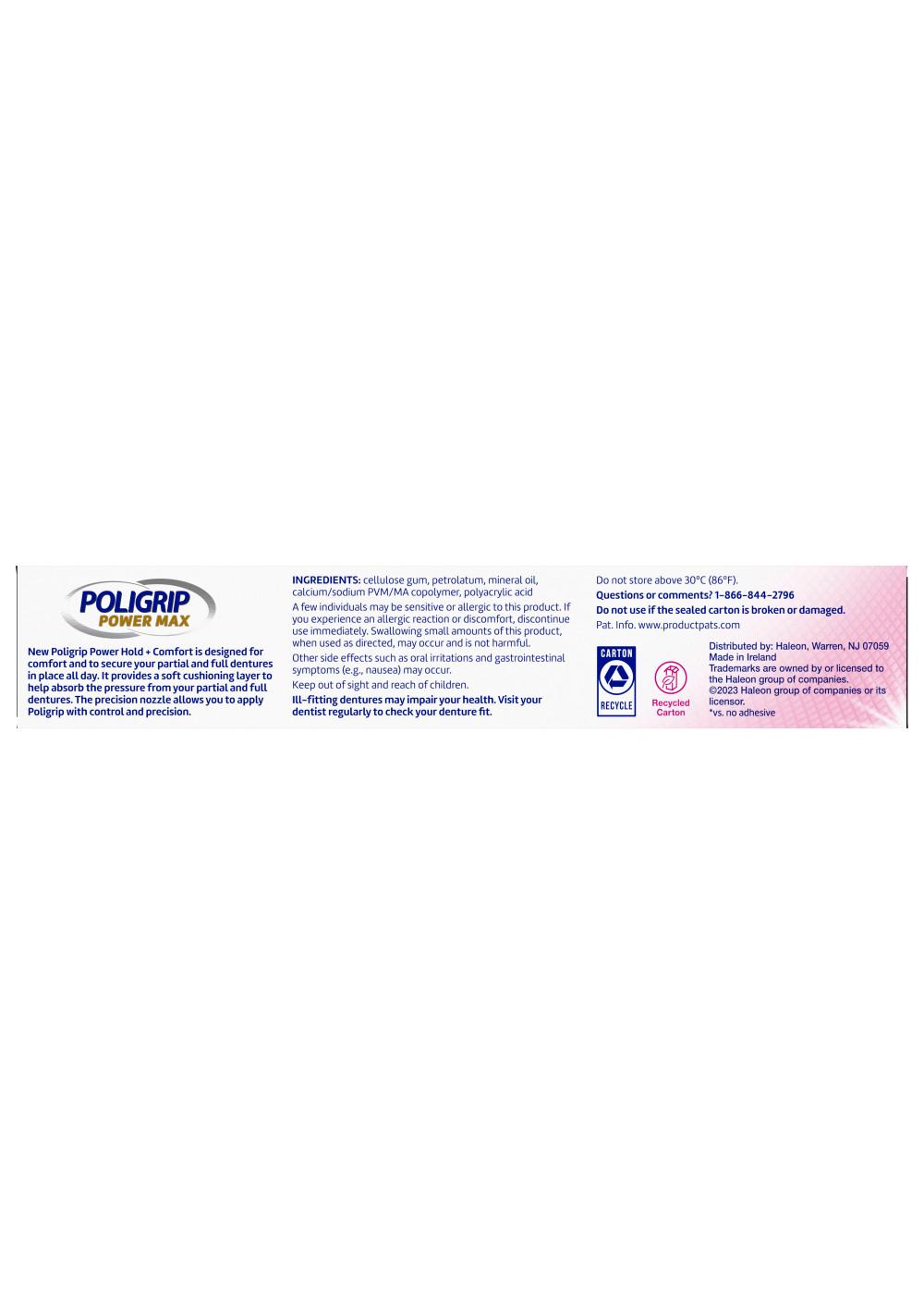 Poligrip Power Max Denture Adhesive Cream; image 2 of 8