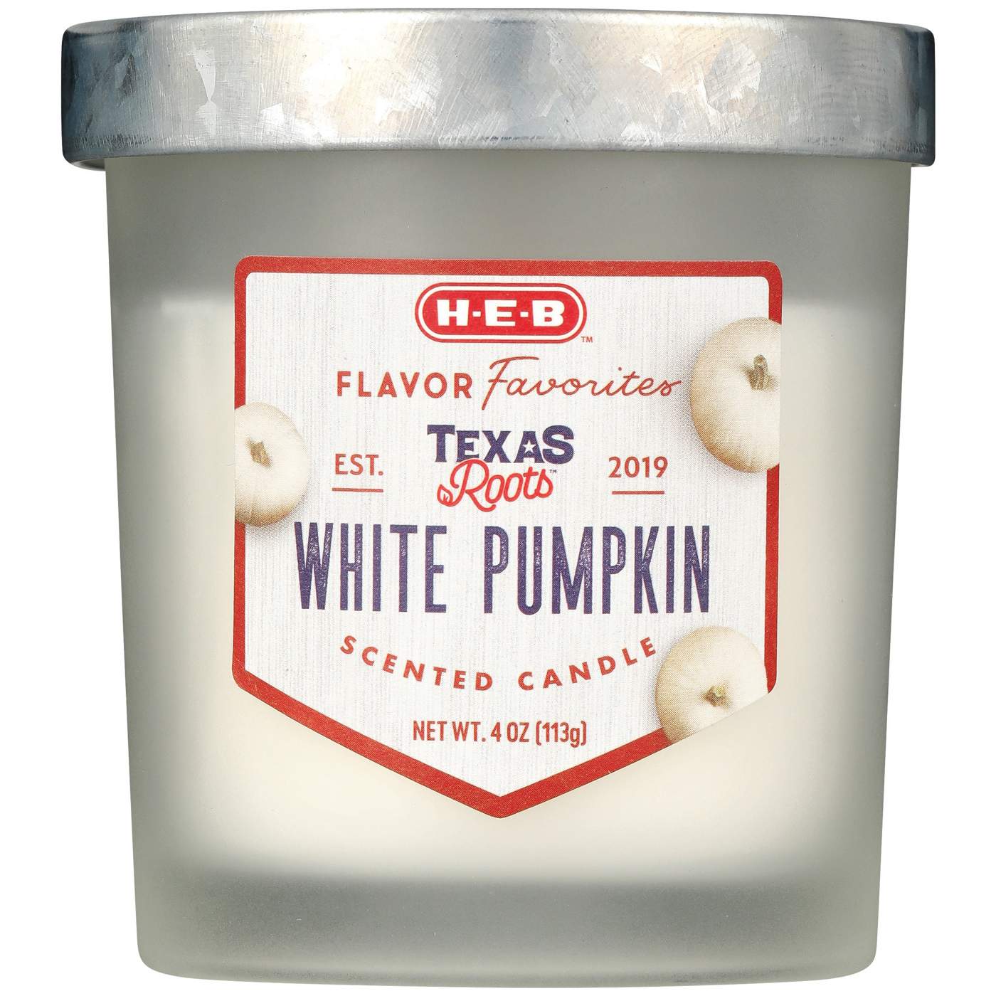 H-E-B Flavor Favorites Texas Roots White Pumpkin Scented Candle; image 1 of 2