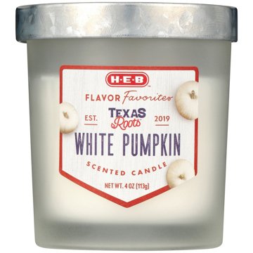 H-E-B Flavor Favorites Texas Roots White Pumpkin Scented Candle