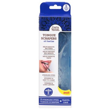 Guru Nanda Tongue Scraper With Travel Case, 2 ct