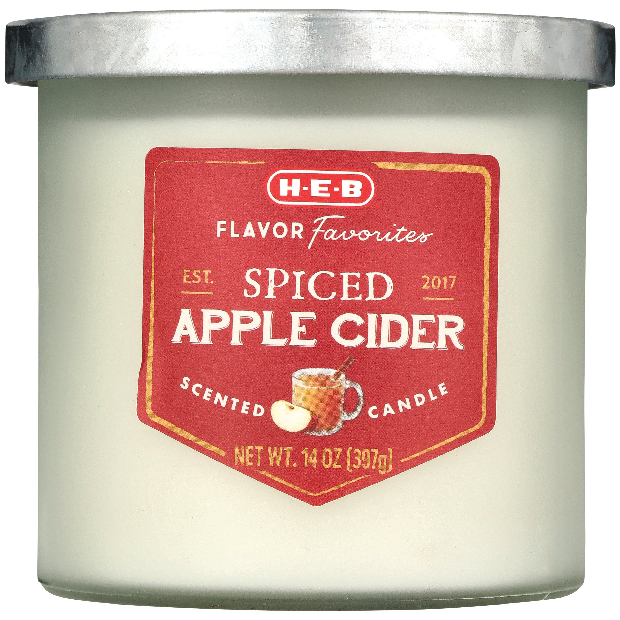 H-E-B Flavor Favorites Spiced Apple Cider Scented Candle - Shop Candles ...