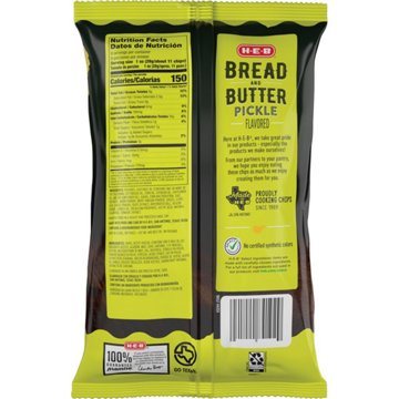 H-E-B Wavy Potato Chips – Bread & Butter Pickle, 9 oz