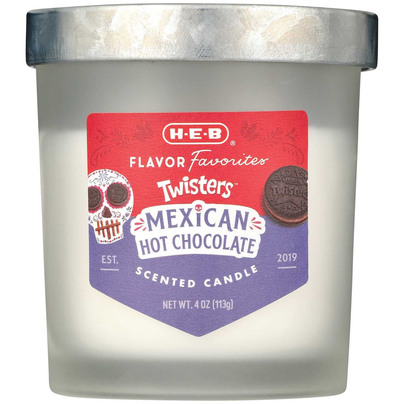 H-E-B Flavor Favorites Twisters Mexican Hot Chocolate Scented Candle; image 1 of 2