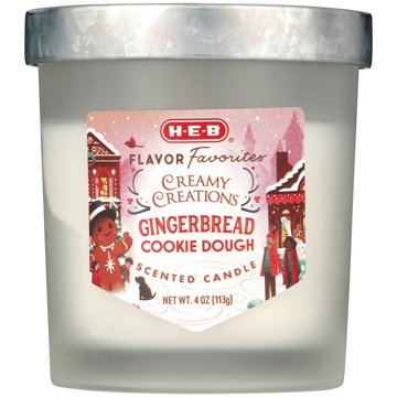 H-E-B Flavor Favorites Creamy Creations Gingerbread Cookie Dough Ice Cream Scented Candle