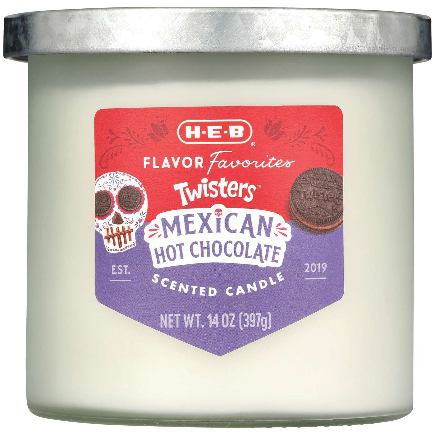 H-E-B Flavor Favorites Twisters Mexican Hot Chocolate Scented Candle; image 1 of 2