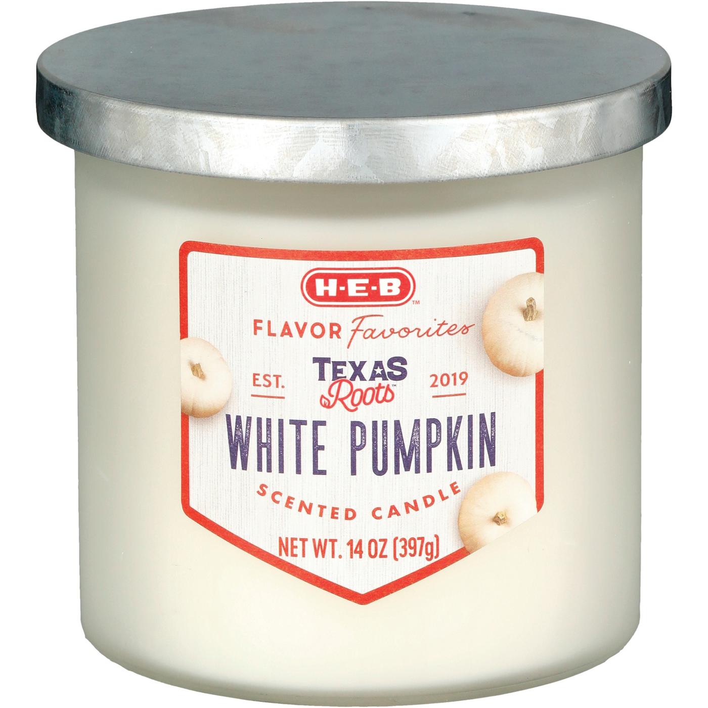 H-E-B Flavor Favorites Texas Roots White Pumpkin Scented Candle; image 2 of 2