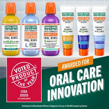 TheraBreath Deep Clean Oral Rinse - Fresh Mint, 16 oz