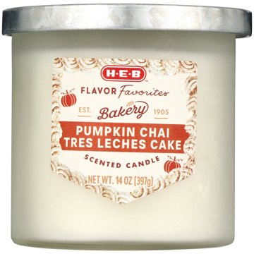 H-E-B Flavor Favorites Bakery Pumpkin Chai Tres Leches Cake Scented Candle