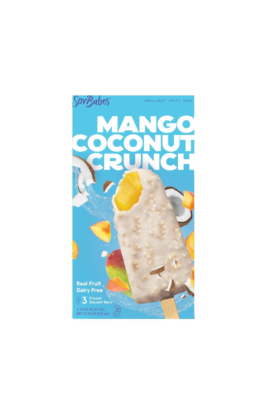 SorBabes Frozen Sorbet Bars - Mango Coconut Crunch; image 1 of 4
