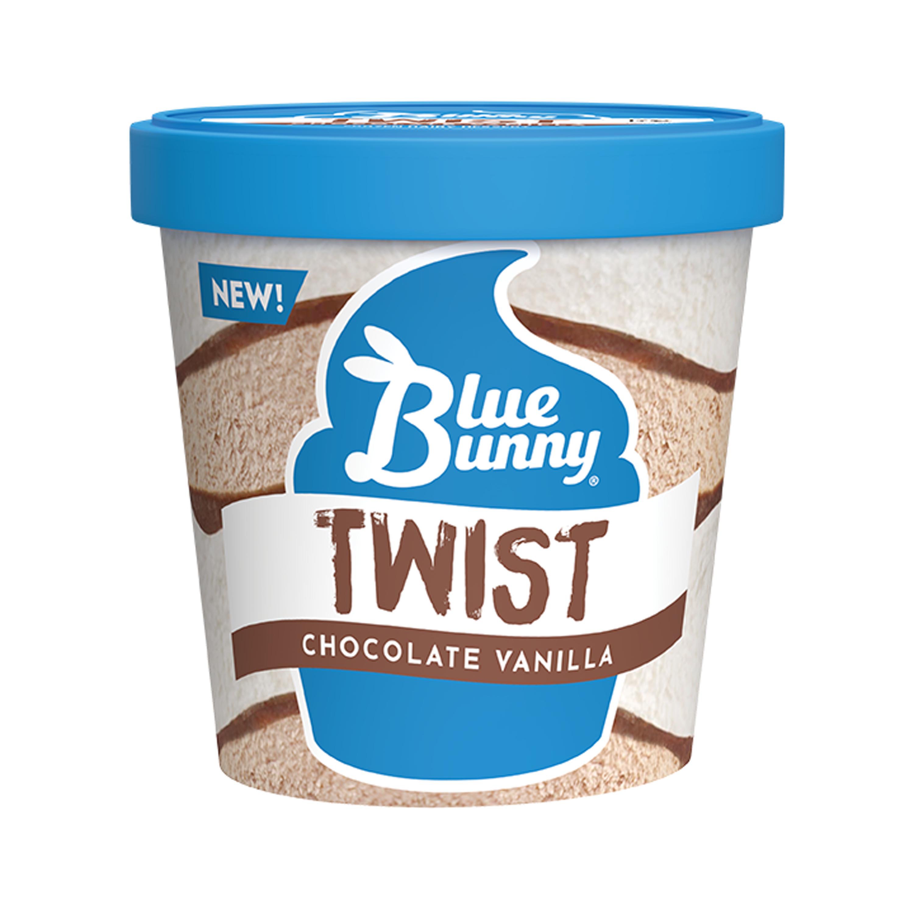 Blue Bunny Twist Chocolate Vanilla Soft Serve Frozen Dessert Shop Ice