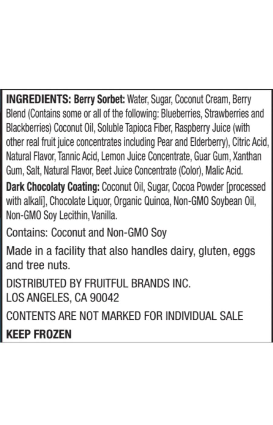 SorBabes Frozen Sorbet Bars - Berries & Cocoa - Shop Bars & pops at H-E-B