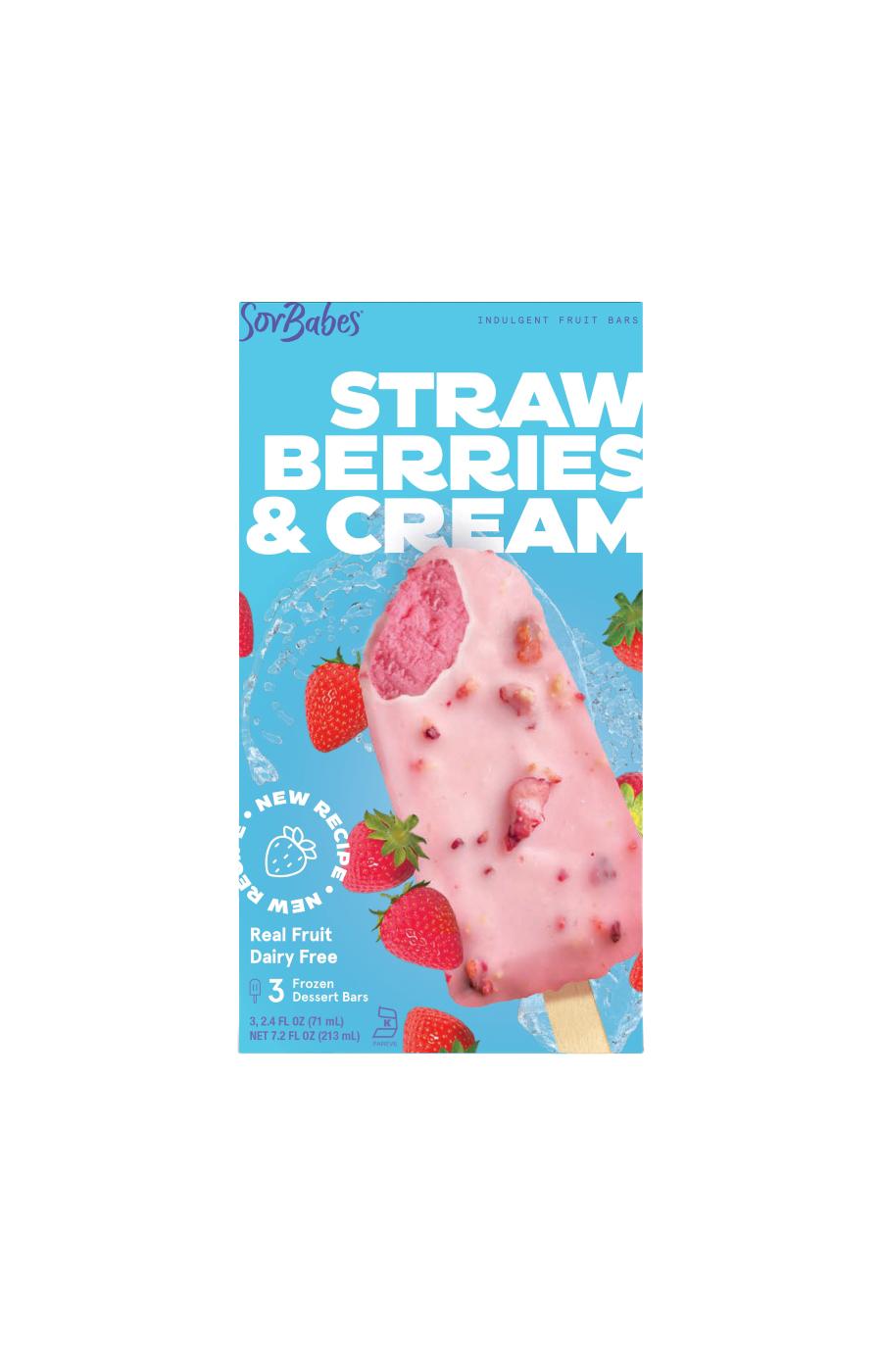 SorBabes Frozen Sorbet Bars - Strawberry Cream; image 1 of 4