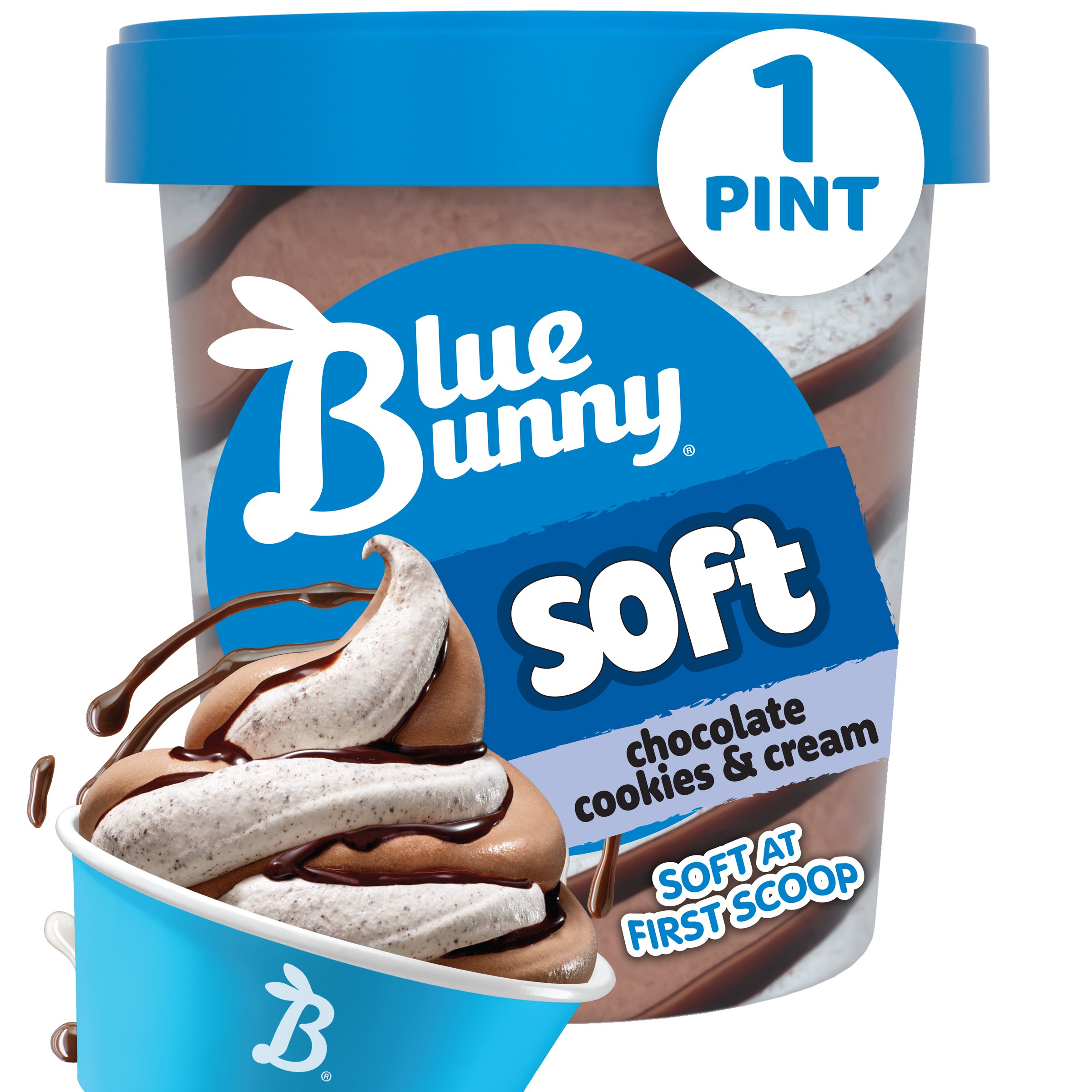 Blue Bunny Twist Cookies & Cream Soft Serve Frozen Dessert Shop Ice