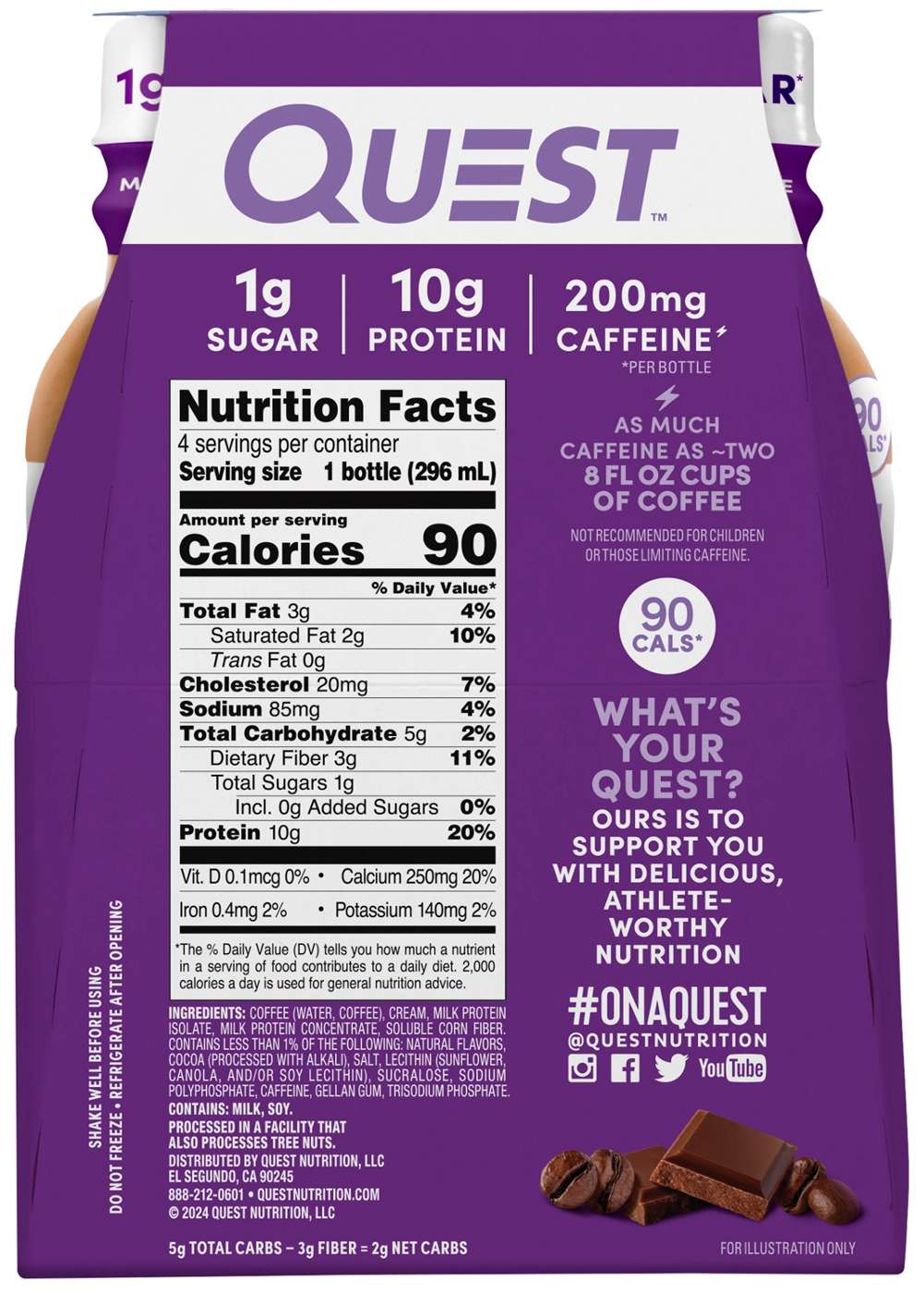 Quest  Iced Coffee Protein Drink  - Mocha Latte; image 2 of 2