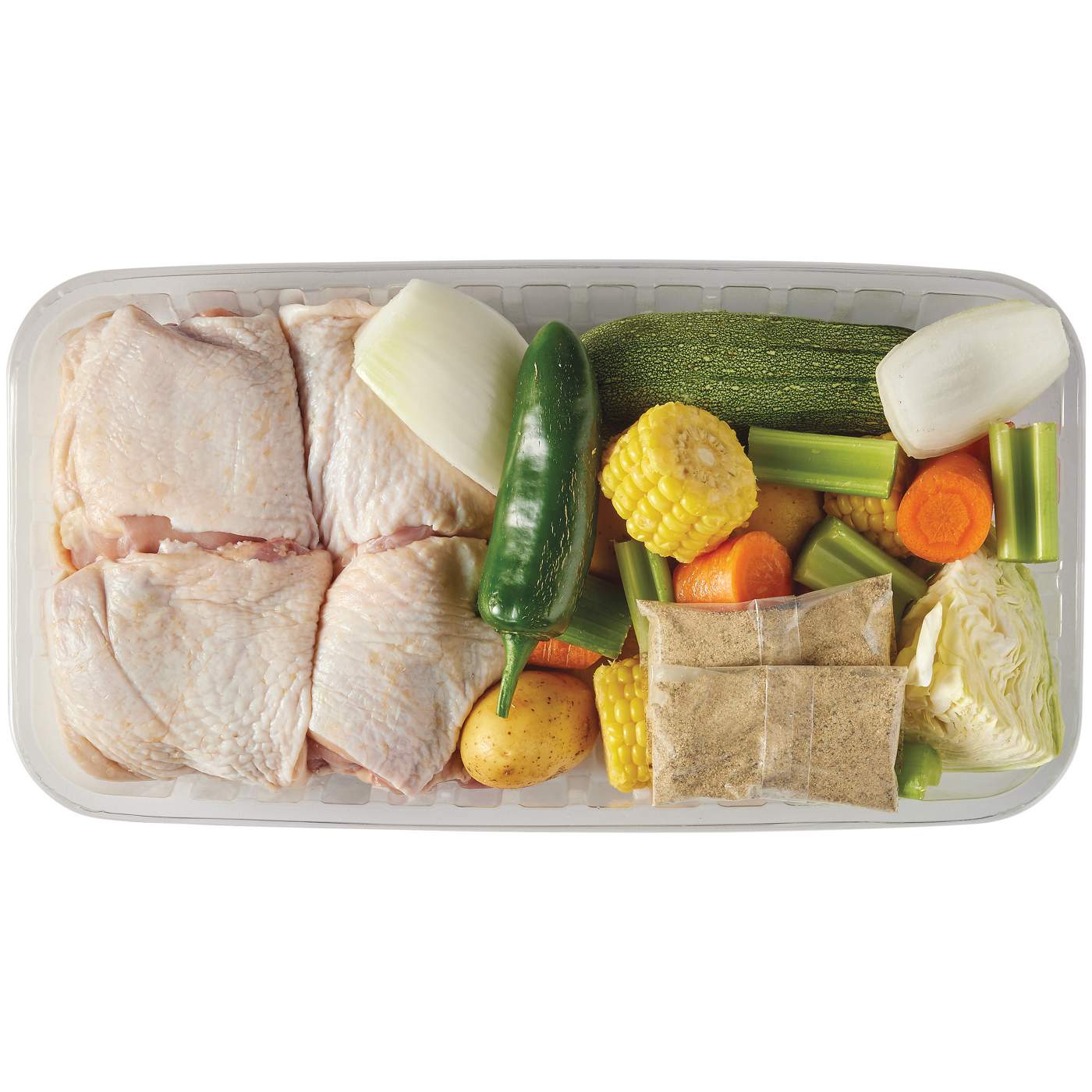 H-E-B Meat Market Caldo Soup Kit - Bone-In Chicken Thighs & Vegetables - Texas-Size Pack; image 3 of 3