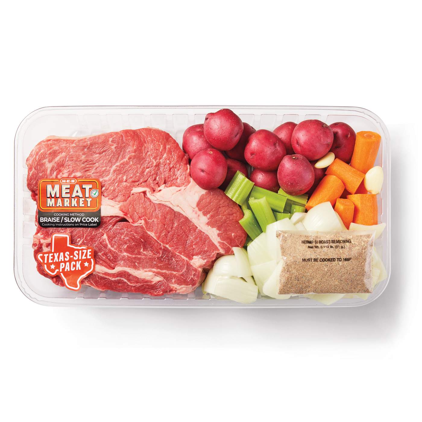 HEB Meat Market Beef Roast Kit Boneless Chuck Roast USDA Select
