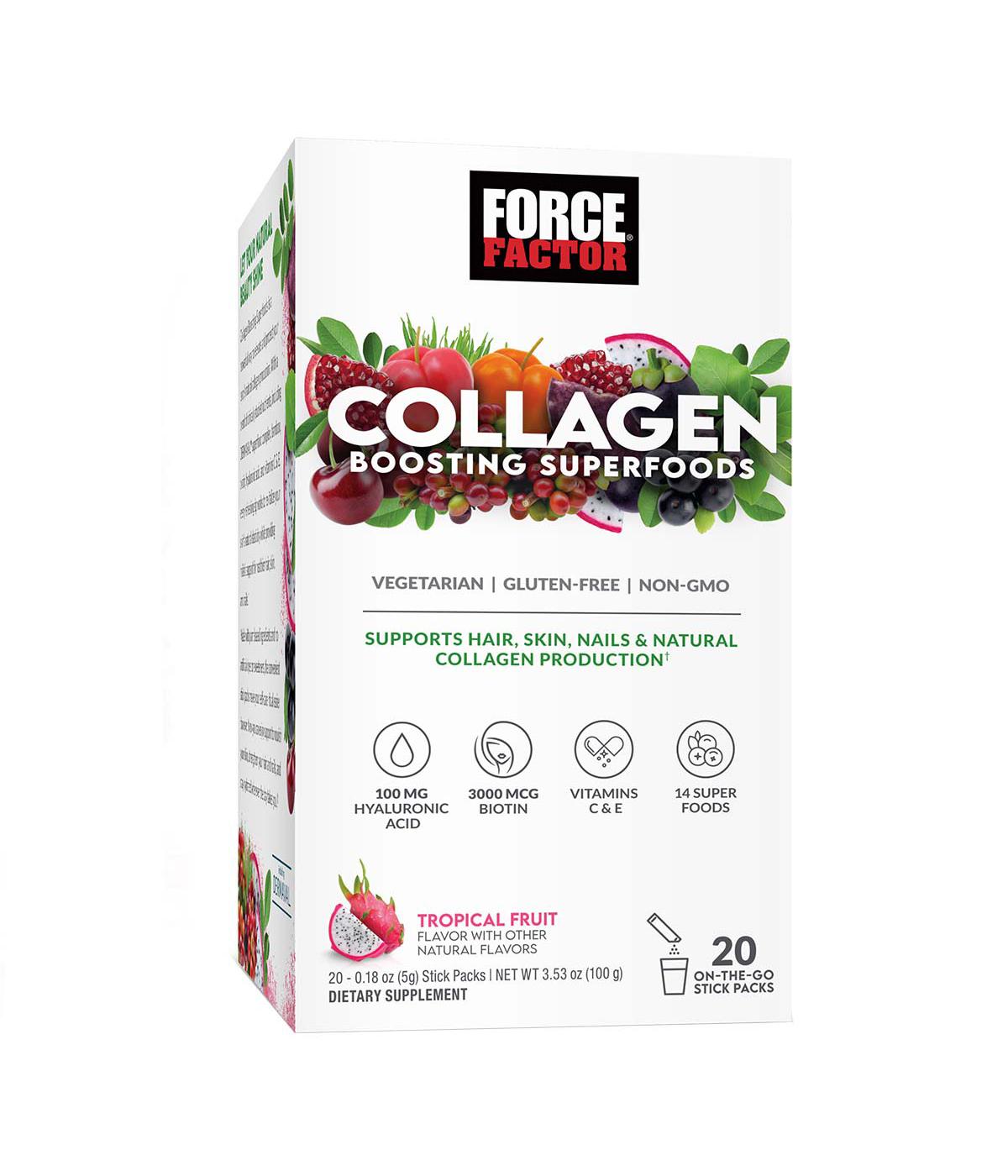 Force Factor Collagen Boosting Superfoods Stick Packs - Tropical Fruit; image 1 of 6