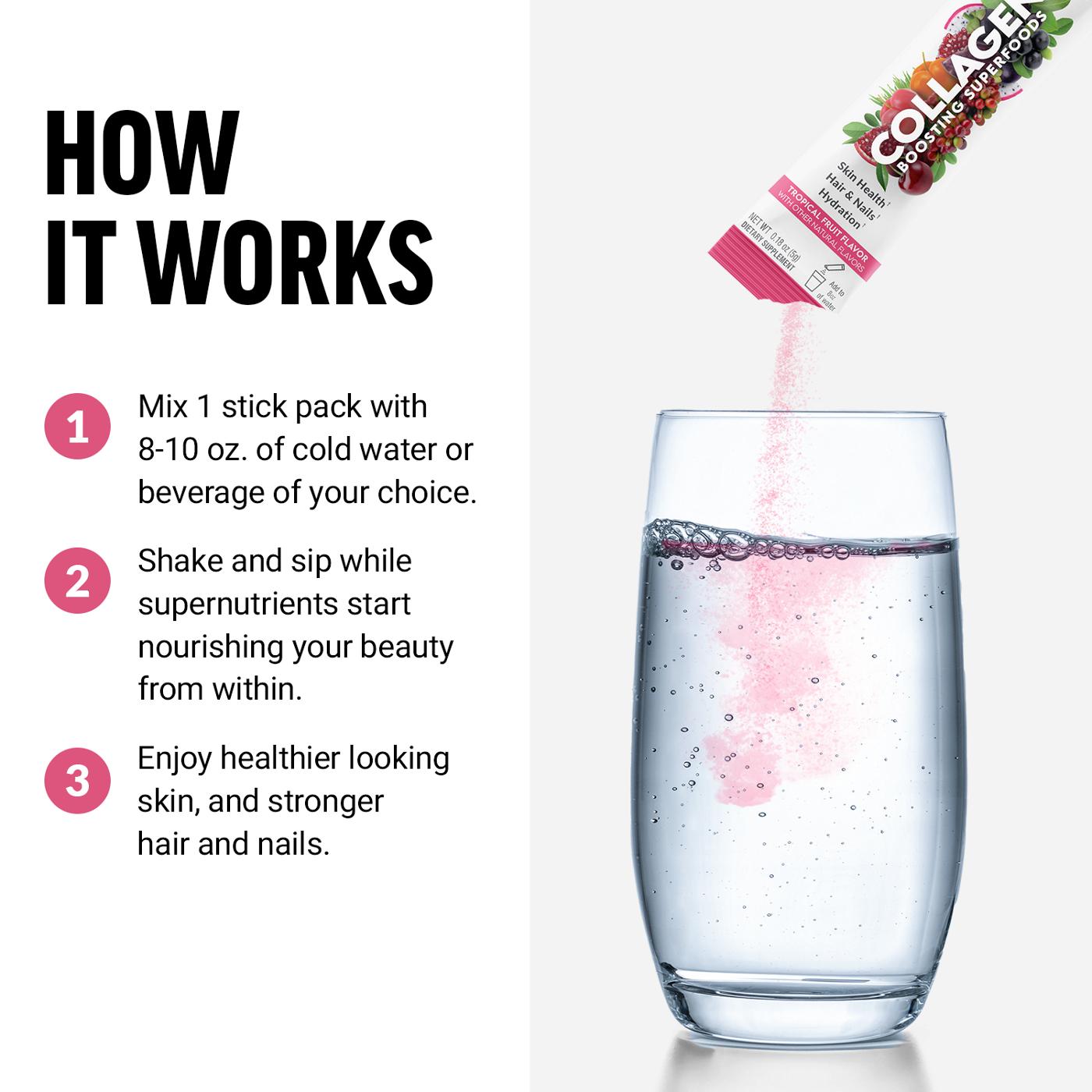 Force Factor Collagen Boosting Superfoods Stick Packs - Tropical Fruit; image 5 of 6