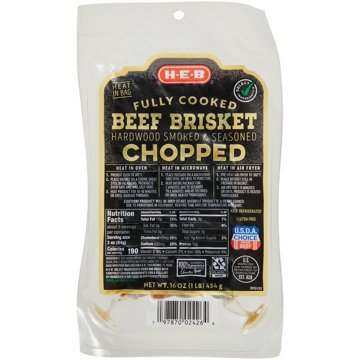 H-E-B Fully Cooked Seasoned Chopped Beef Brisket