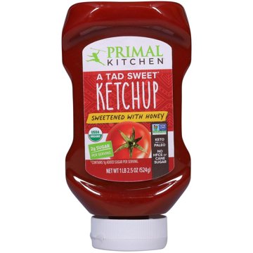 Primal Kitchen Organic Ketchup - Sweetened with Honey, 18.5 oz