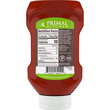Primal Kitchen Organic Ketchup - Unsweetened, 18.5 oz