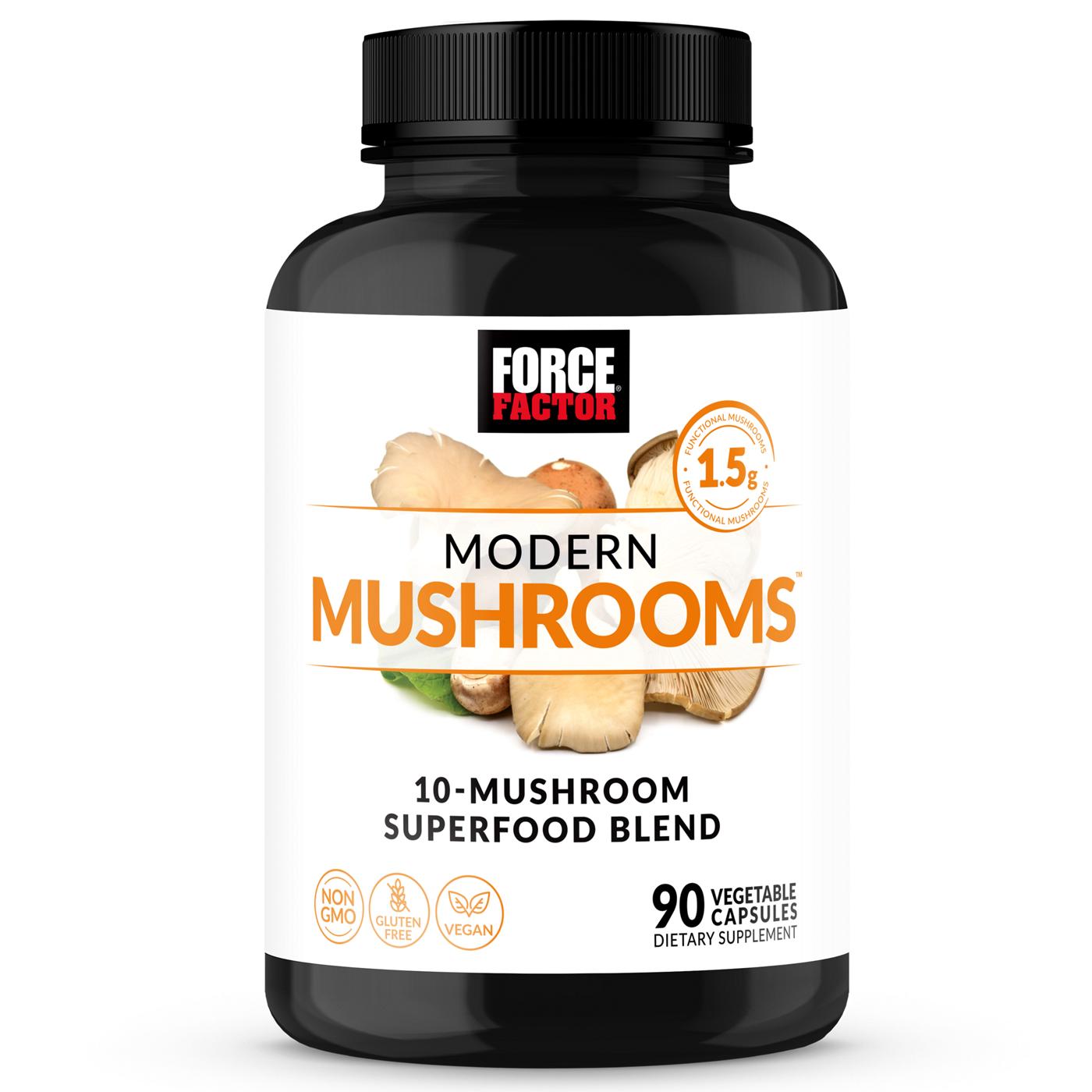 Force Factor Modern Mushrooms Vegetable Capsules; image 5 of 7