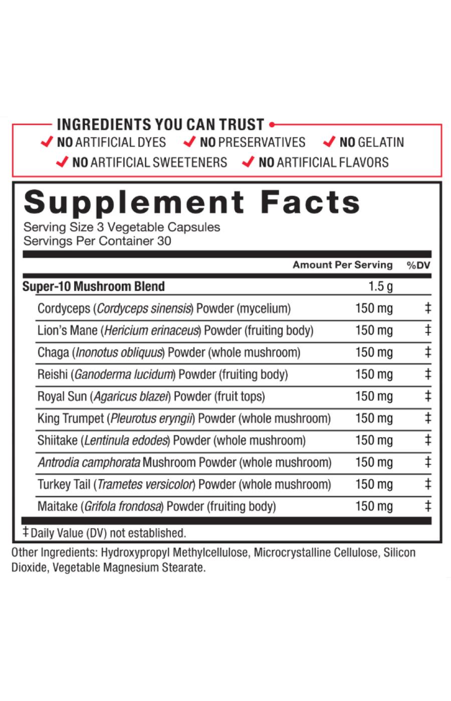 Force Factor Modern Mushrooms Vegetable Capsules; image 6 of 7