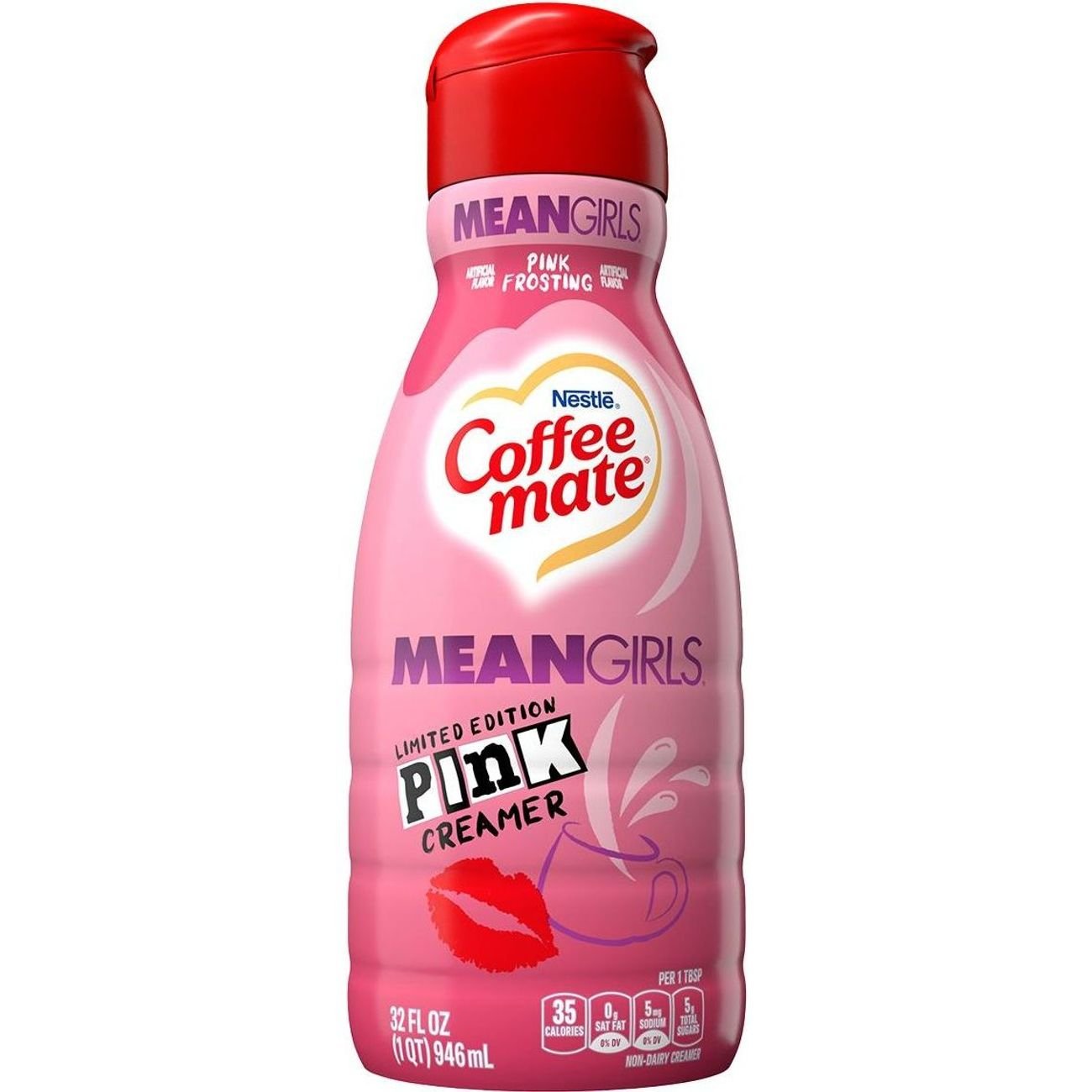 Nestle Coffee Mate Mean Girls Liquid Coffee Creamer Pink Frosting
