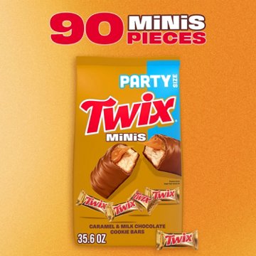 Twix Minis Cookie Chocolate Caramel Candy Bars - Party Size