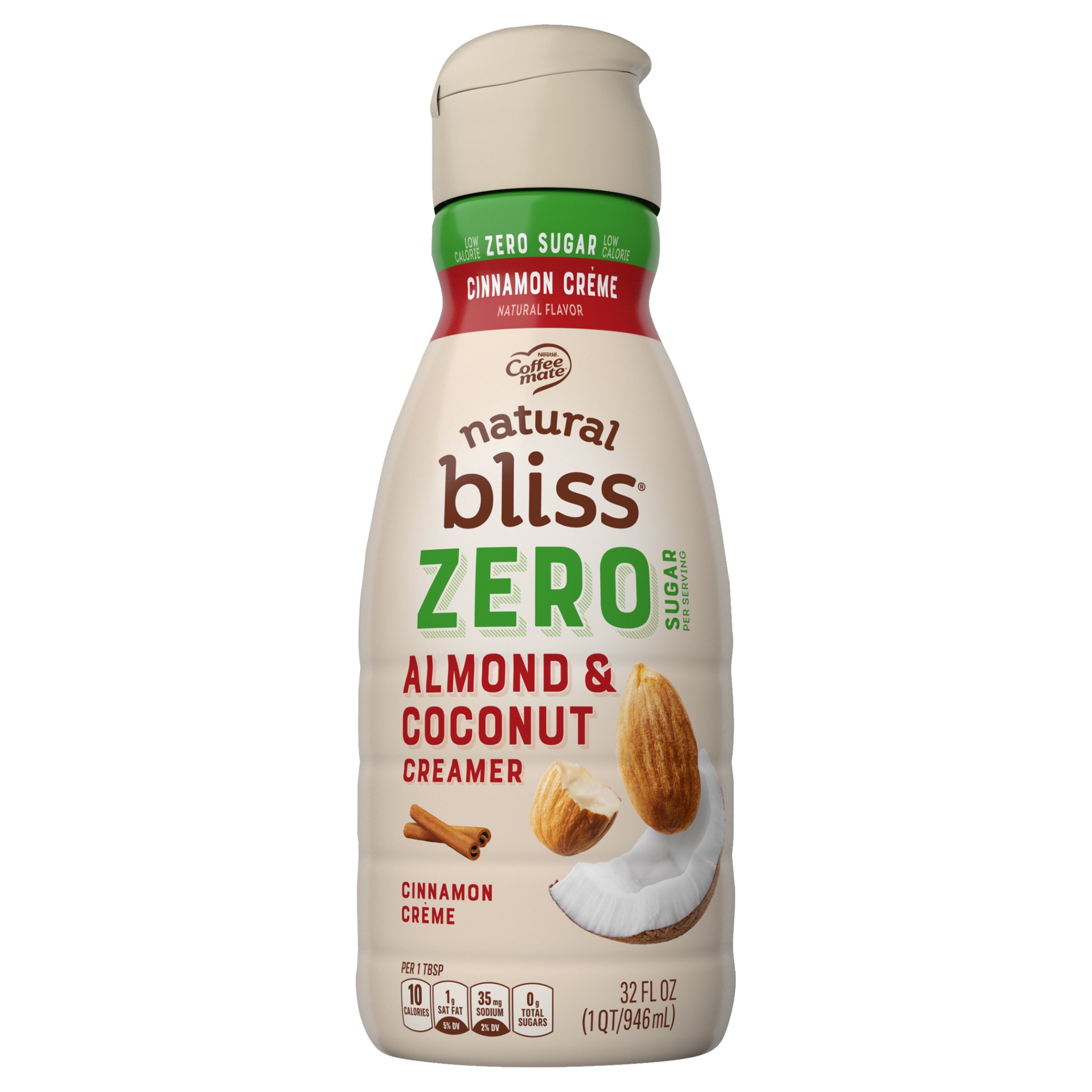 Nestle Coffee Mate Natural Bliss Zero Sugar Almond & Coconut Coffee ...