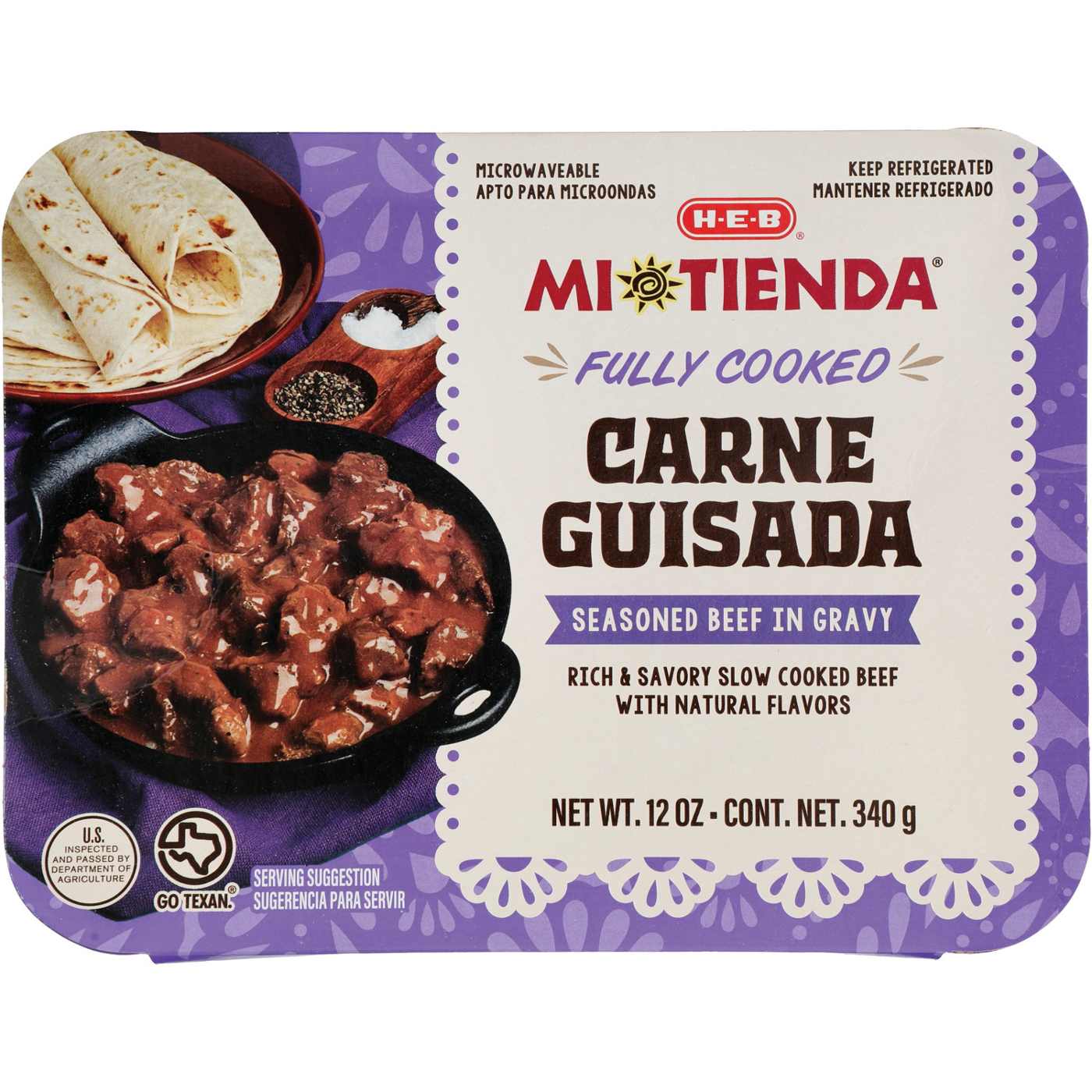 H-E-B Mi Tienda Fully Cooked Seasoned Beef Carne Guisada; image 1 of 2